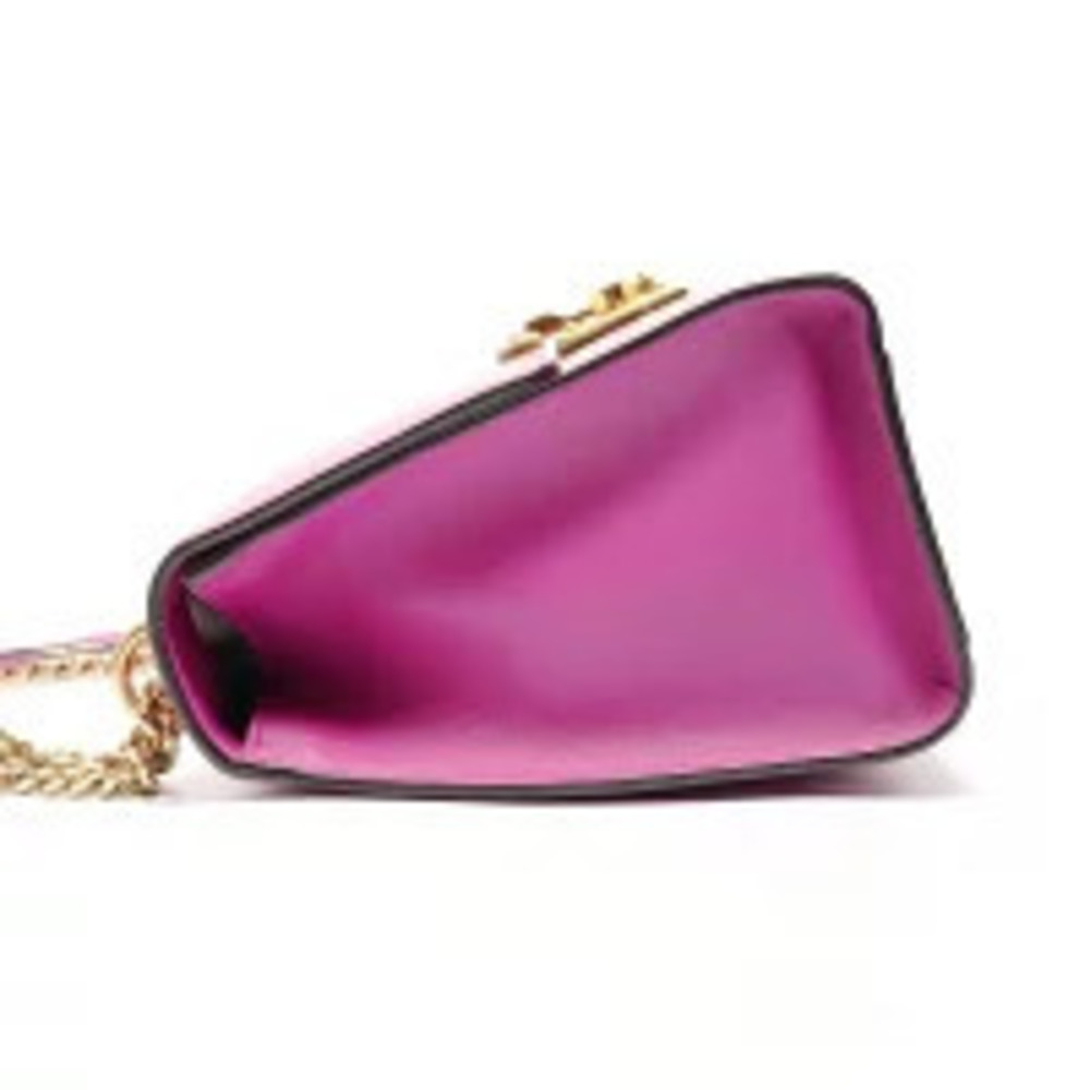 Gucci Chain Padlock Pink Shoulder Leather Bag - Picture 3 of 12